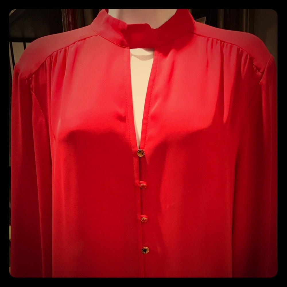 MICHAEL Michel Kors *drama & romance* red blouse💋